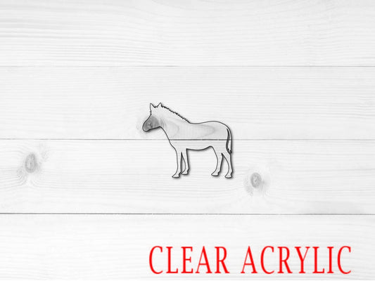 Zebra Shape, Clear Acrylic Craft Blank, DIY Acrylic Blank